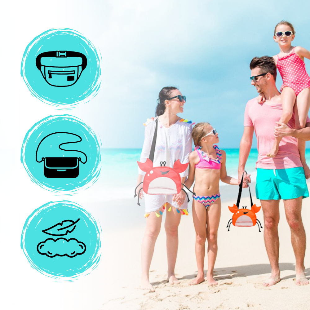 Sac de plage imperméable pour enfant en forme de crabe
- Ozerty