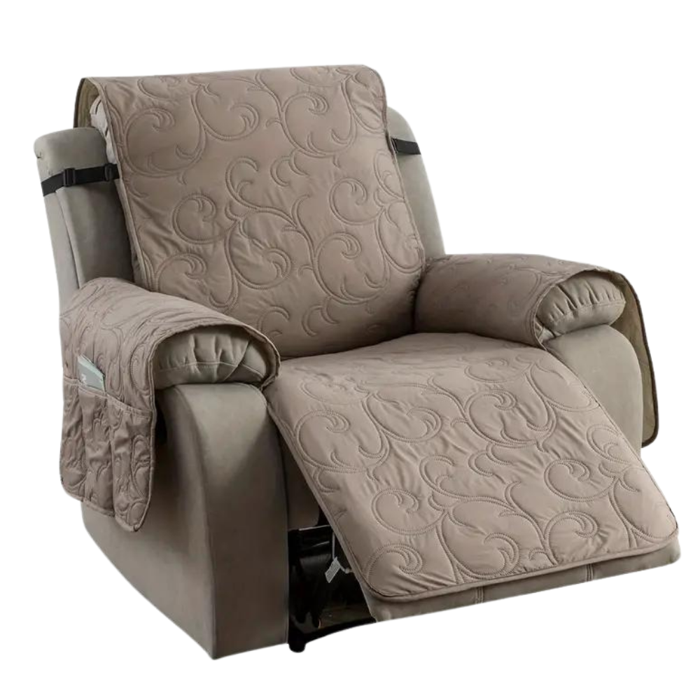Housse de fauteuil inclinable imperméable
 -Taupe - Ozerty