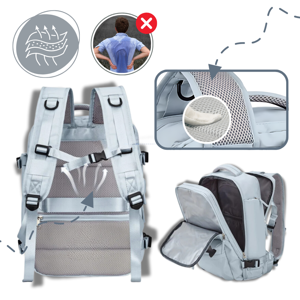 Sac à dos de voyage étanche à chargement USB
- Ozerty