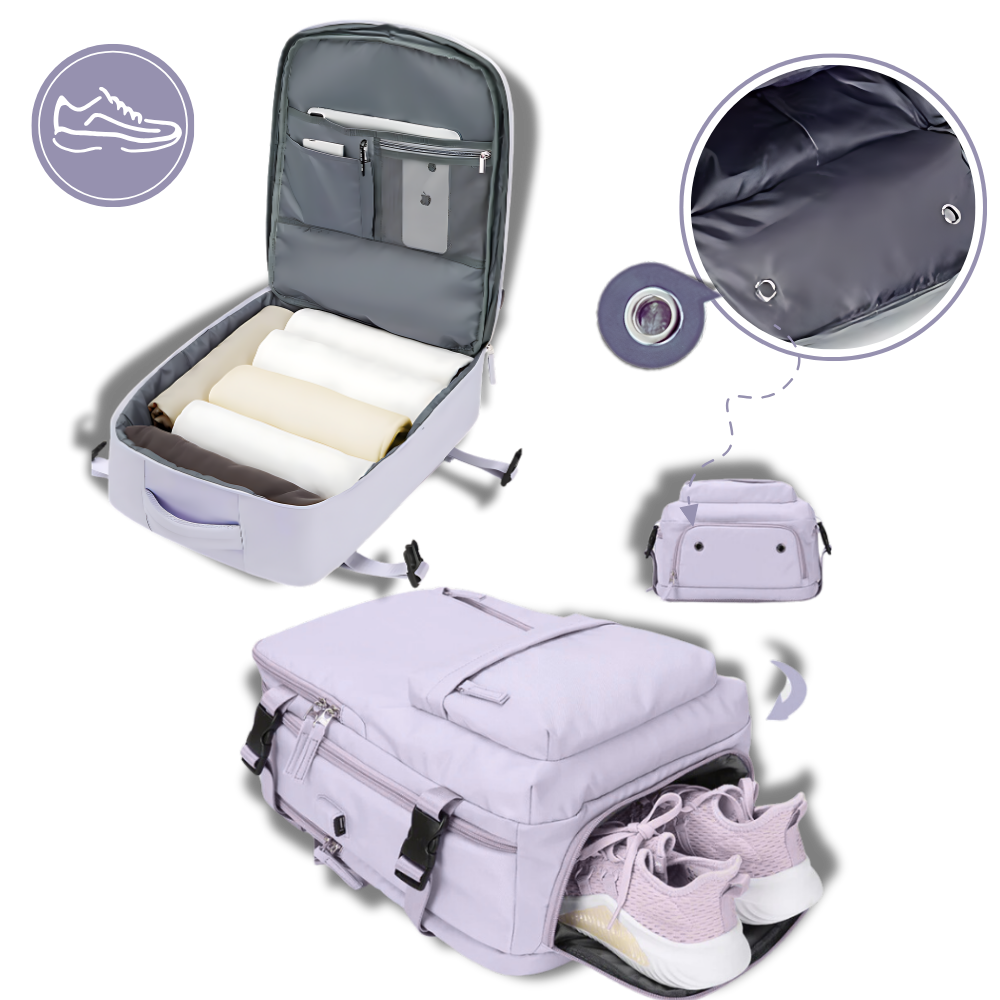 Sac à dos de voyage étanche à chargement USB
- Ozerty