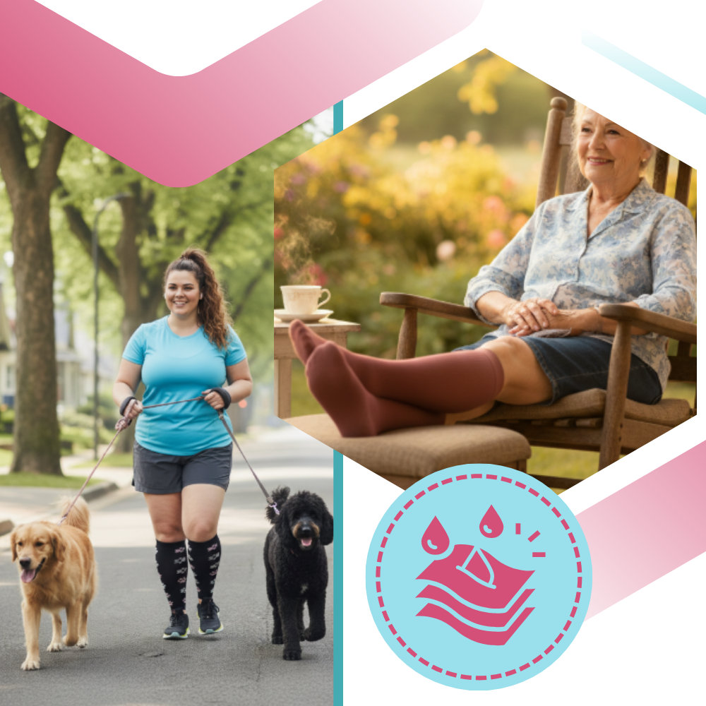 Chaussettes de compression larges et respirantes - Ozerty