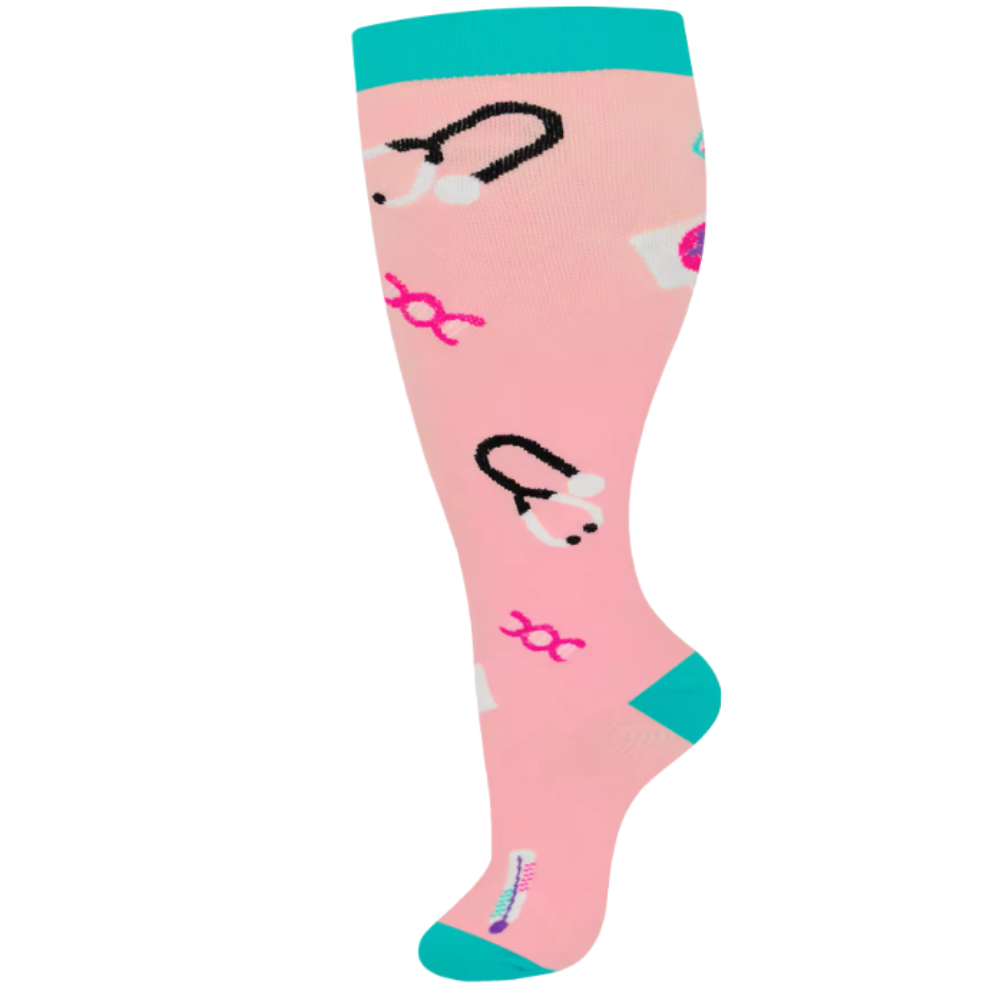 Chaussettes de compression larges et respirantes -Barbe à papa - Ozerty