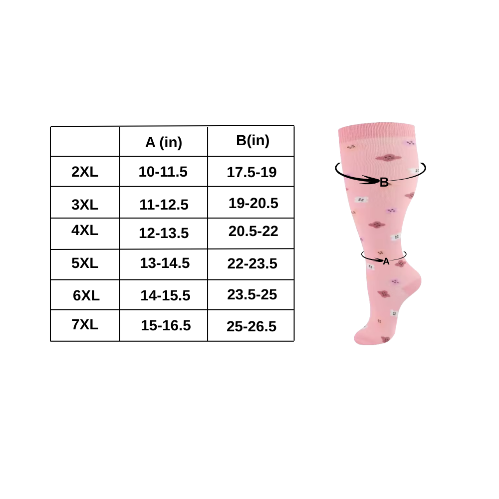 Chaussettes de compression larges et respirantes - Ozerty