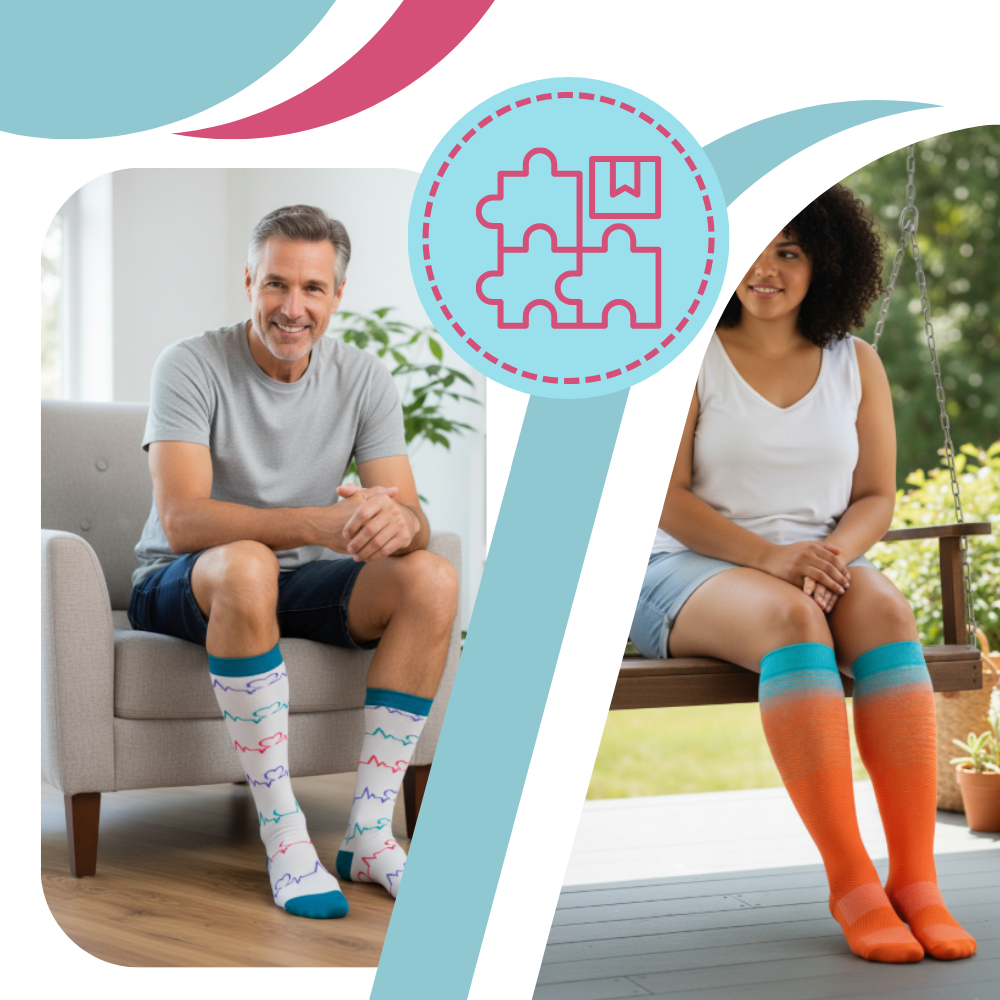 Chaussettes de compression larges et respirantes - Ozerty