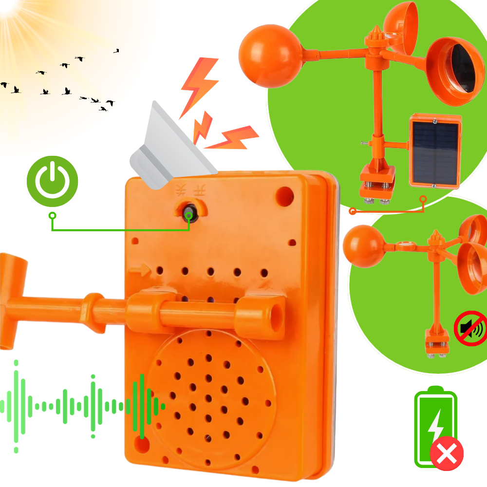 Répulsif d'oiseaux à système rotatif éolien - Ozerty