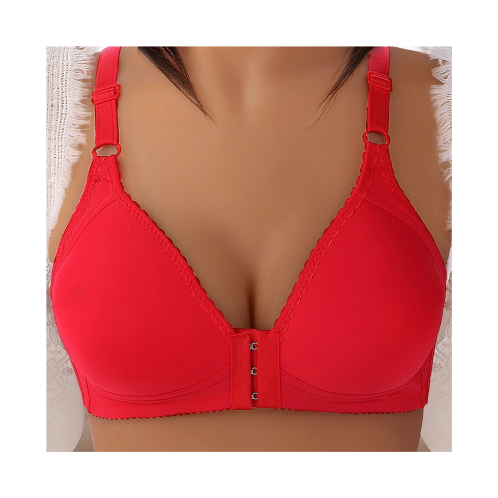 Soutien-gorge push-up grande taille sans fil
-Corail rouge Soft Touch - Ozerty