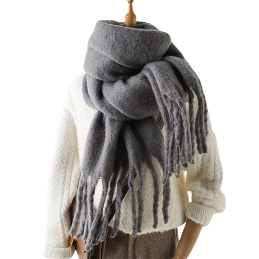 Echarpe cozy pour femmes -Gris foncé - Ozerty