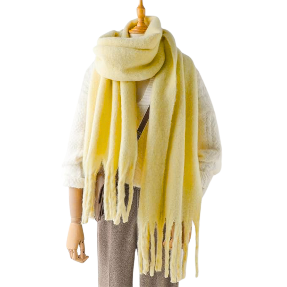 Echarpe cozy pour femmes -Jaune pâle - Ozerty
