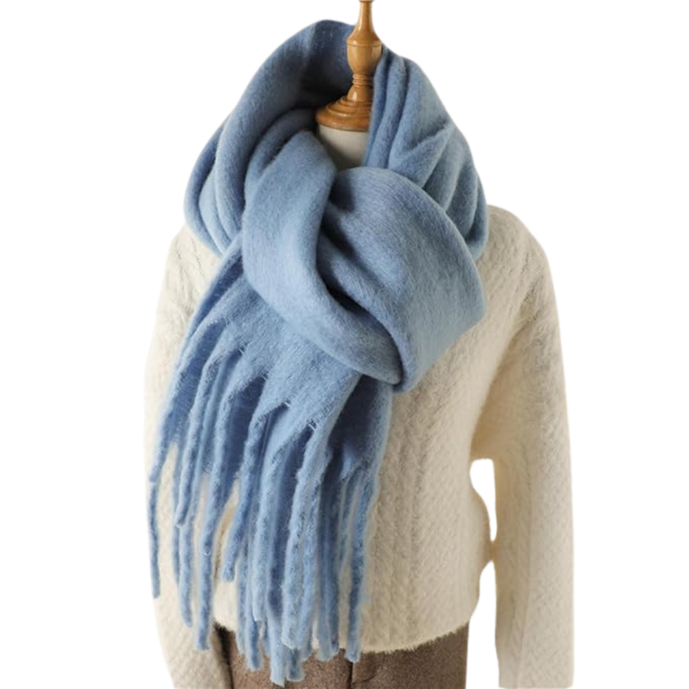 Echarpe cozy pour femmes -Bleu clair - Ozerty