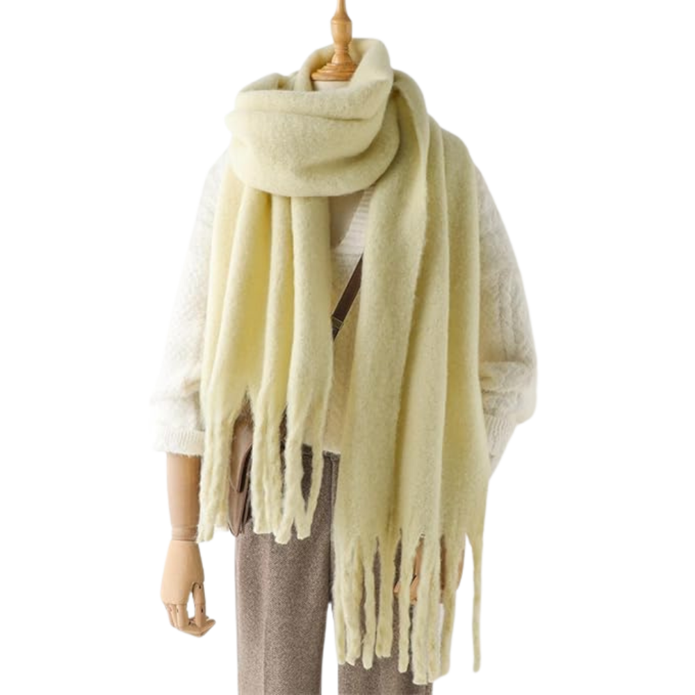 Echarpe cozy pour femmes -Jaune clair - Ozerty