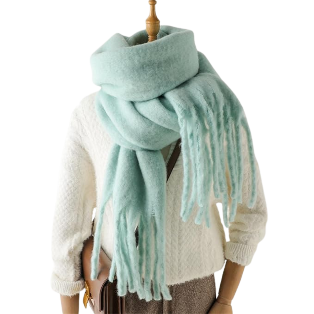 Echarpe cozy pour femmes -Vert pastel - Ozerty