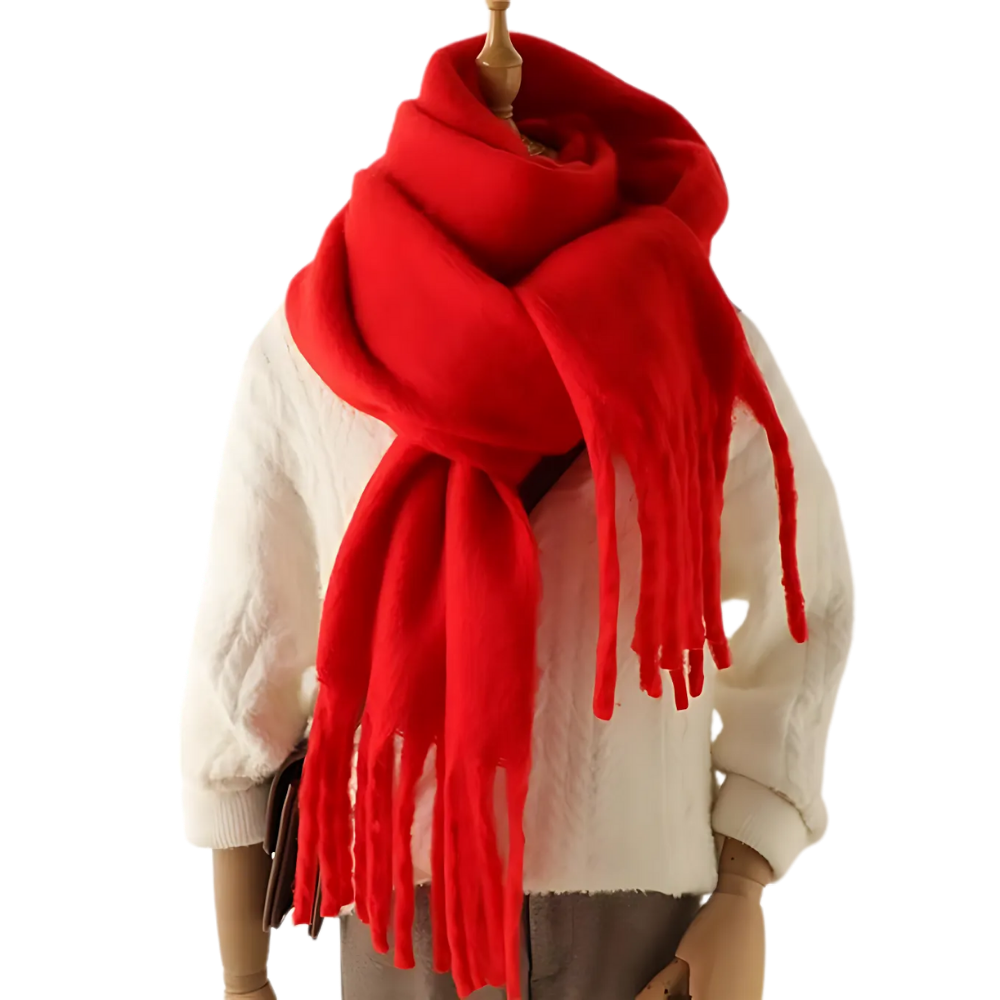 Echarpe cozy pour femmes -Rouge - Ozerty