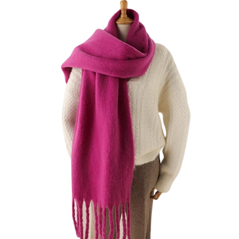 Echarpe cozy pour femmes -Rouge rosé - Ozerty