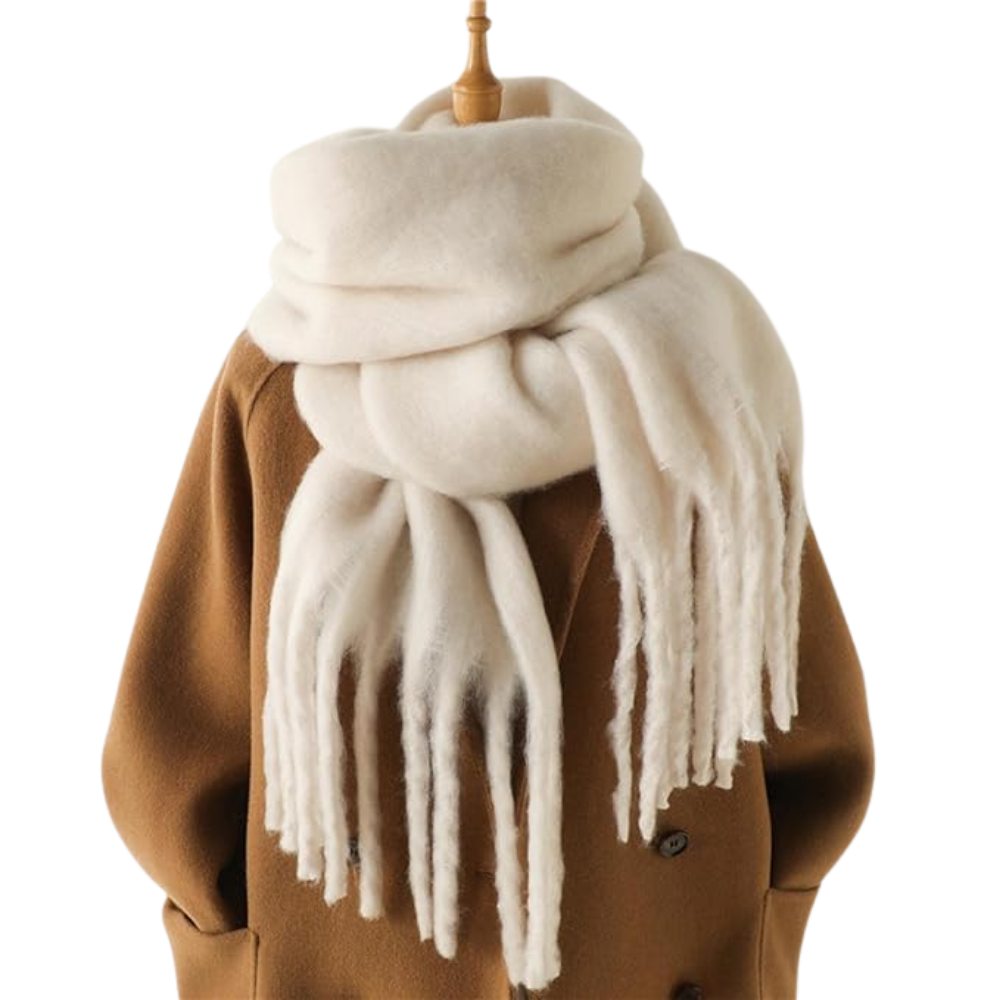 Echarpe cozy pour femmes -Blanc - Ozerty
