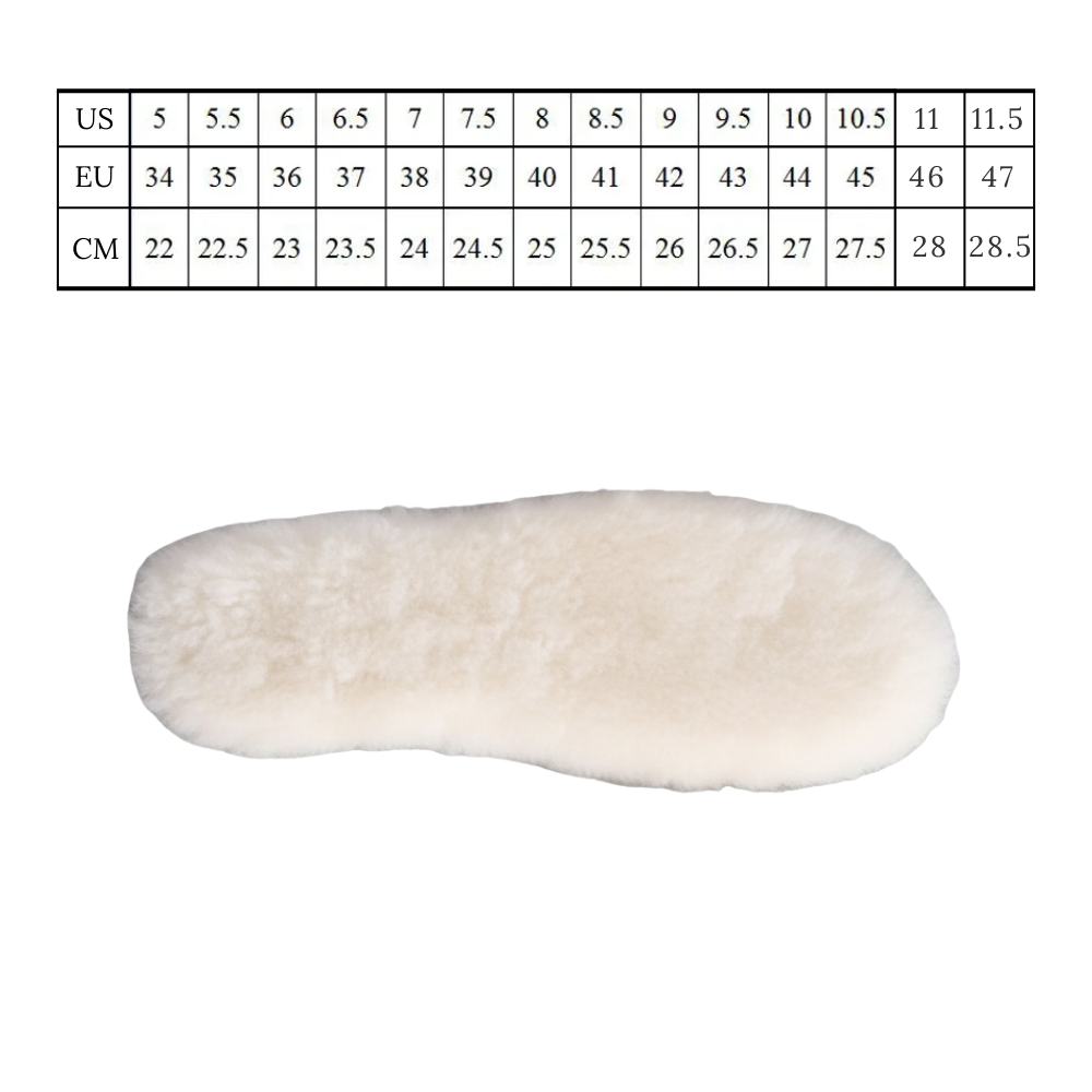 Semelles intérieures chaudes en laine - Ozerty