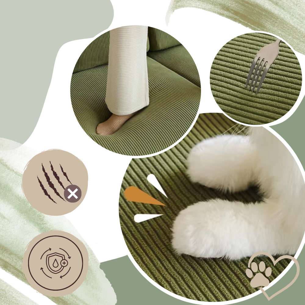 Housse de canapé en velours côtelé infroissable - Ozerty