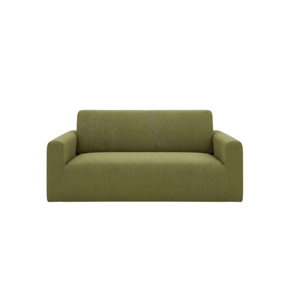 Housse de canapé en velours côtelé infroissable -Monobloc - Ozerty