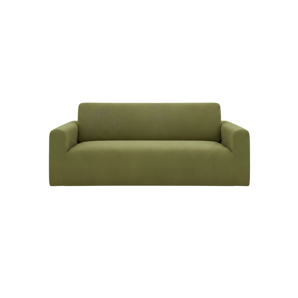 Housse de canapé en velours côtelé infroissable -Monobloc - Ozerty