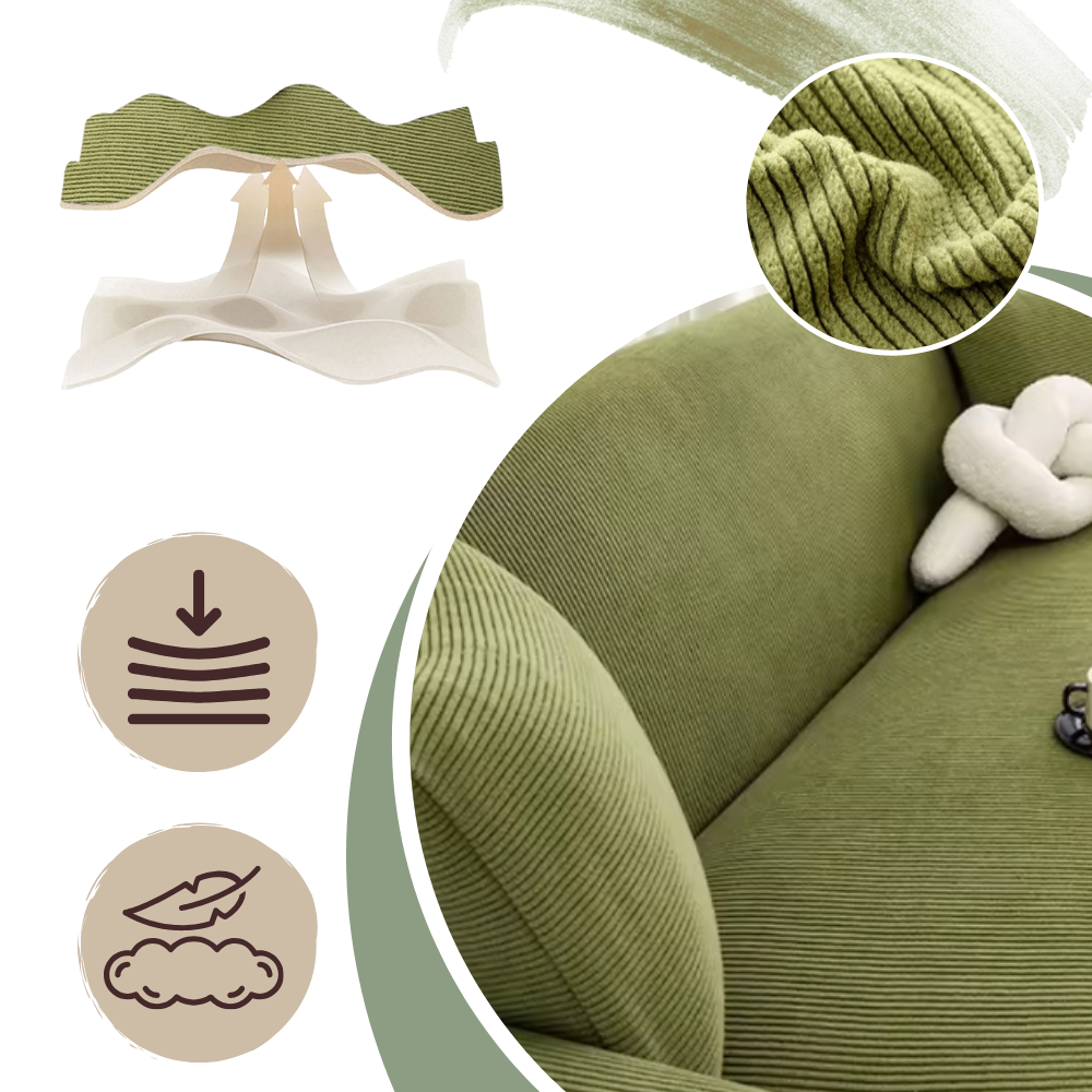 Housse de canapé en velours côtelé infroissable - Ozerty