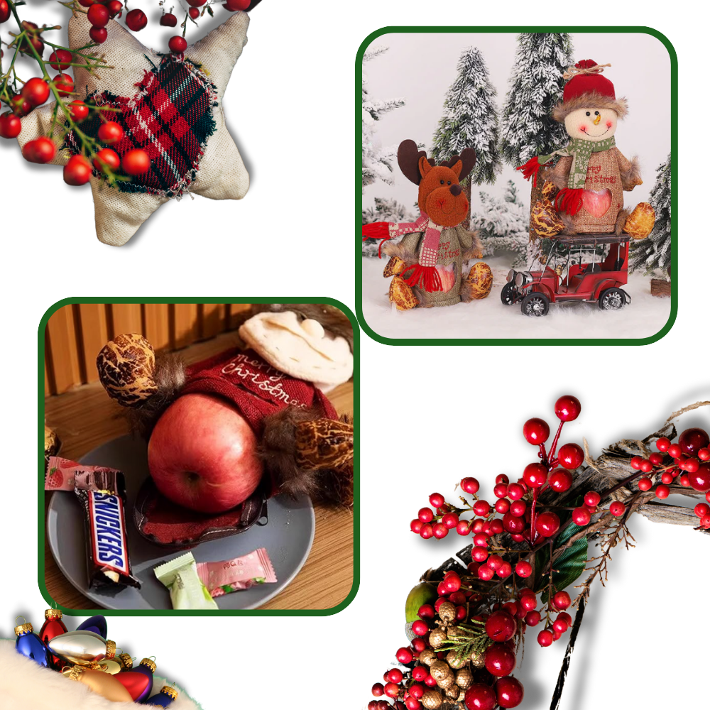 Sac-cadeau de Noël réutilisable à fermeture éclair - Ozerty