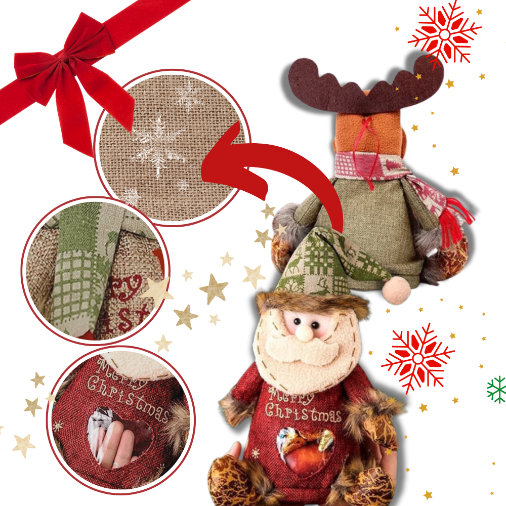 Sac-cadeau de Noël réutilisable à fermeture éclair - Ozerty