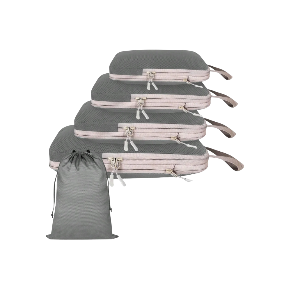 Sac de compression organisateur de bagages -Gris - Ozerty