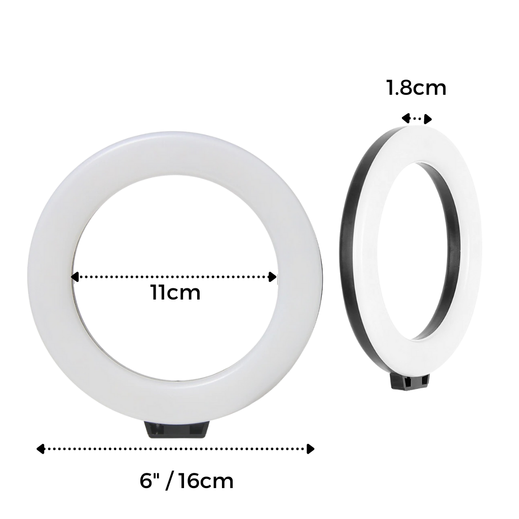 Lampe circulaire à LED de 16 cm avec trépied - Ozerty