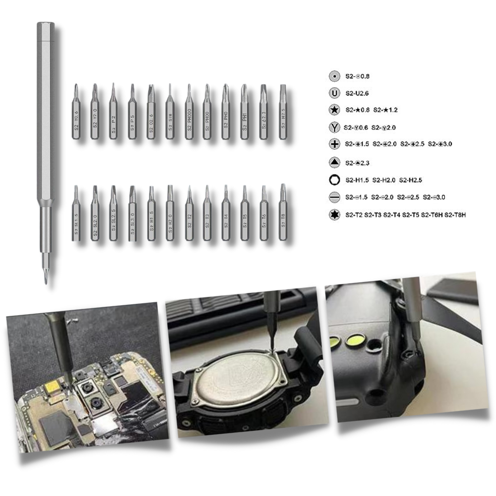 Jeu de tournevis de précision 24 en 1
 - Ozerty