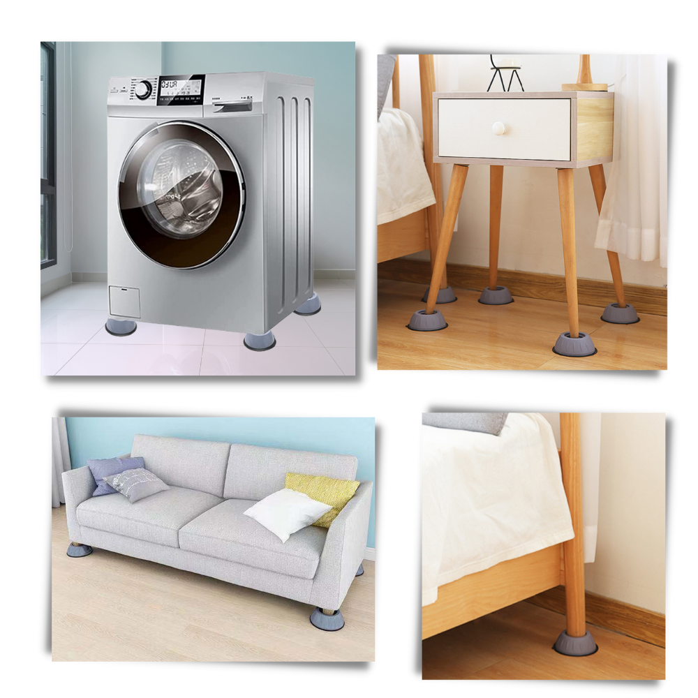 Lot de 4 patins en caoutchouc anti-vibration - Ozerty