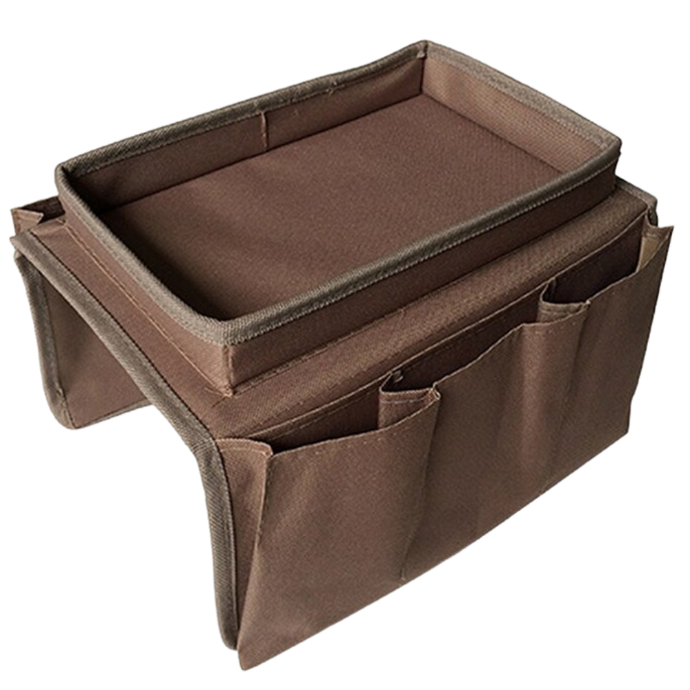 Sac de rangement pour accoudoir de canapé -Marron/ - Ozerty