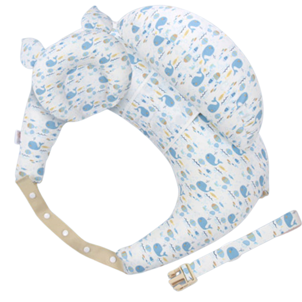 Coussin de maternité -Cétacé bleu/Oreiller + appui-tête - Ozerty