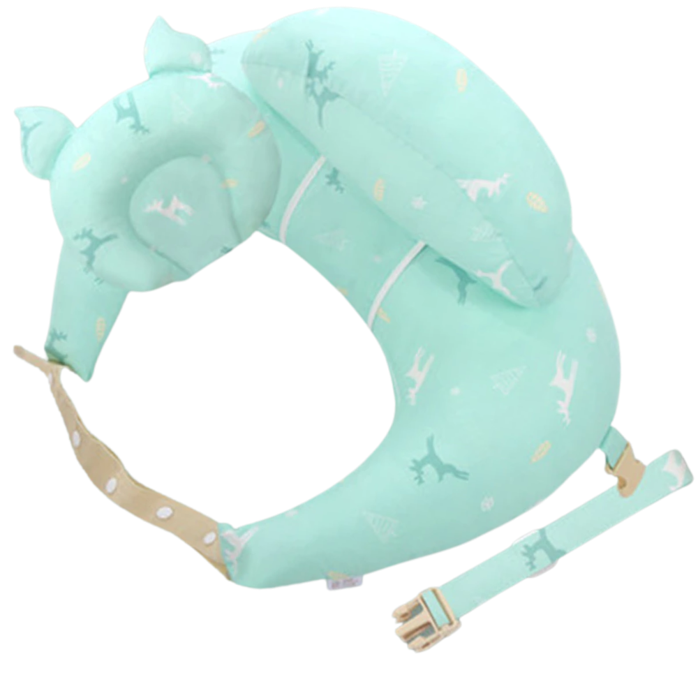 Coussin de maternité -Cerf vert/Oreiller + appui-tête - Ozerty