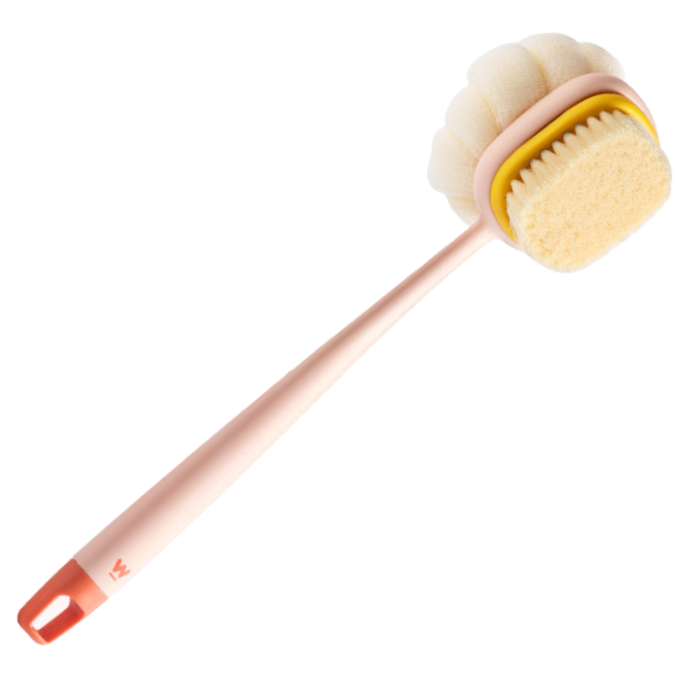 Brosse de bain exfoliante pour le corps -Rose/Nylon - Ozerty