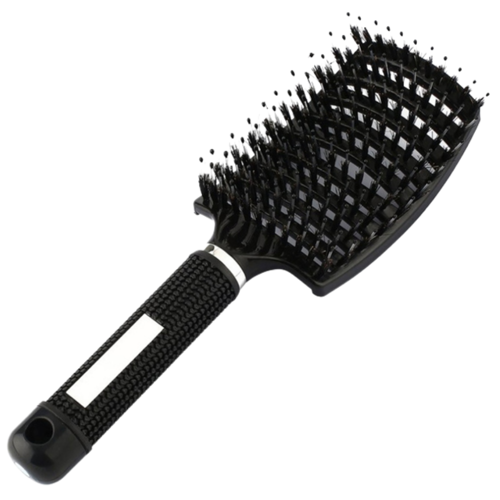 Brosse à cheveux massante en poils de sanglier -Noir/ - Ozerty