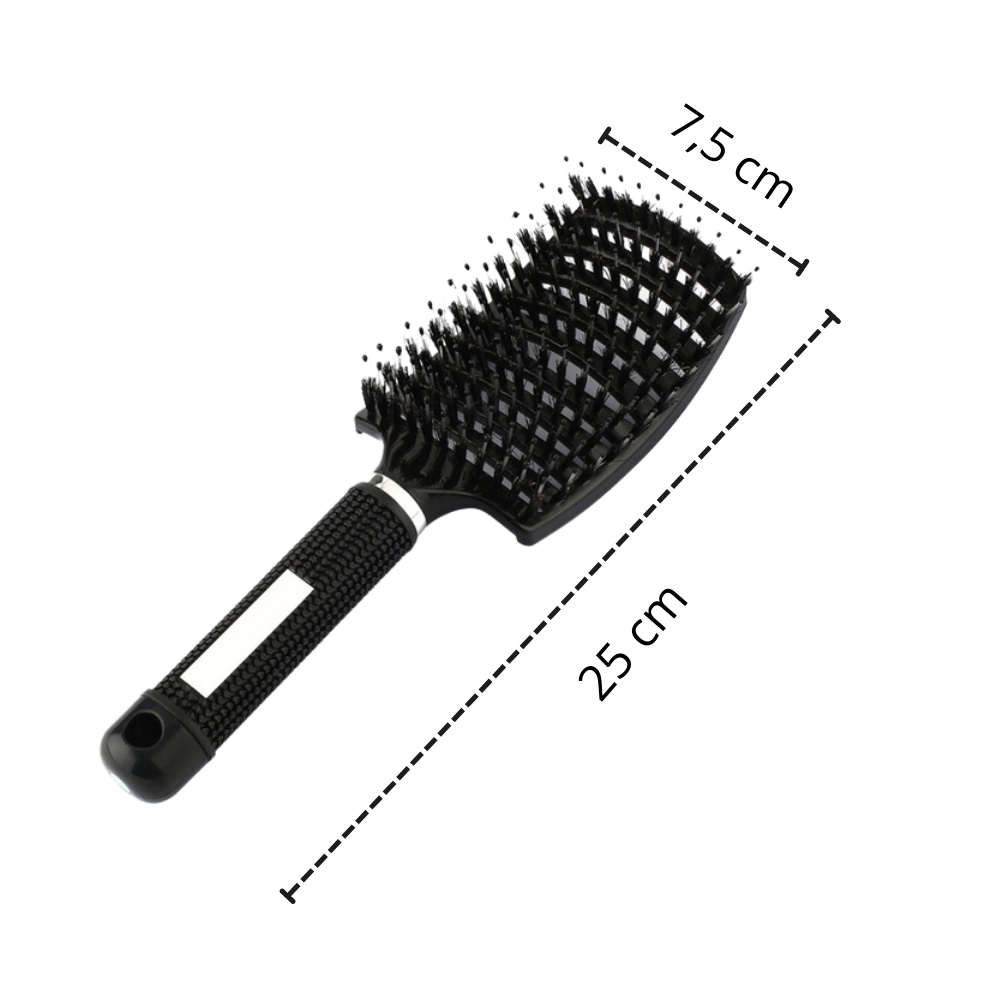 Brosse à cheveux massante en poils de sanglier - Ozerty