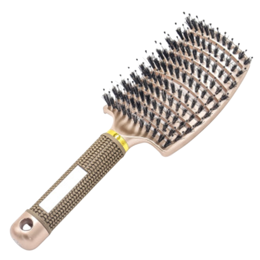 Brosse à cheveux massante en poils de sanglier -Doré/ - Ozerty
