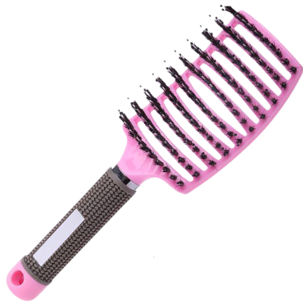 Brosse à cheveux massante en poils de sanglier -Rose/   - Ozerty