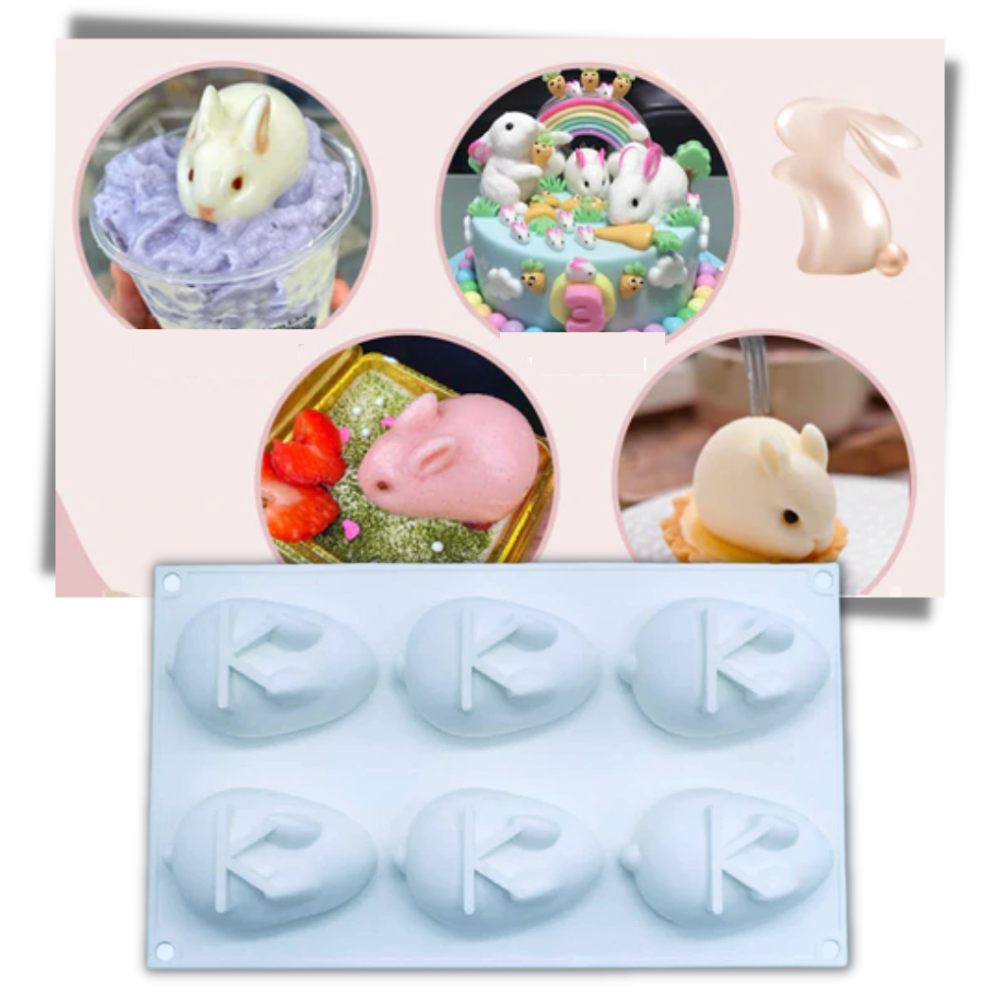Moule en silicone en forme de mini-lapin - Ozerty
