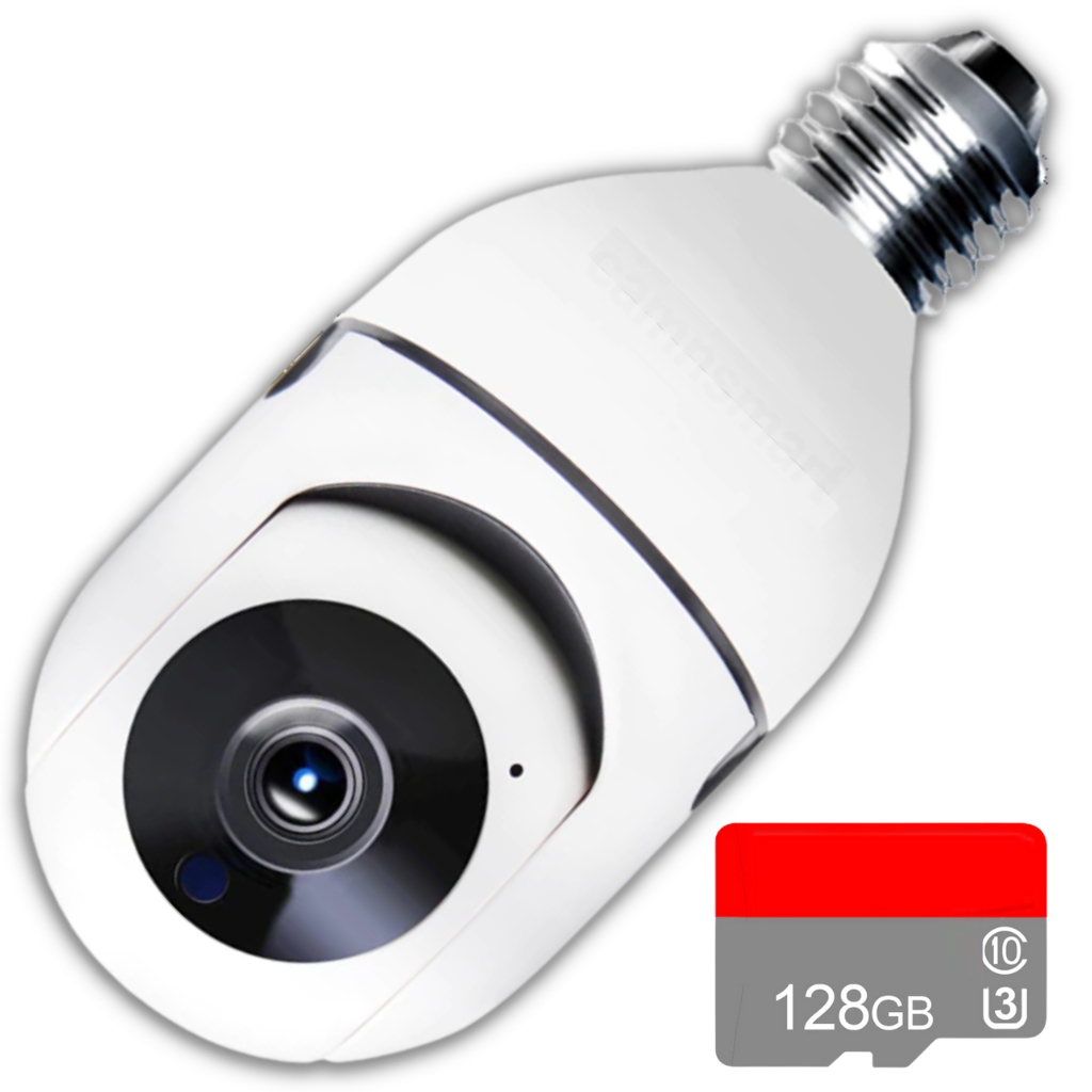 Ampoule intelligente avec caméra de surveillance -2MP 128G/ - Ozerty