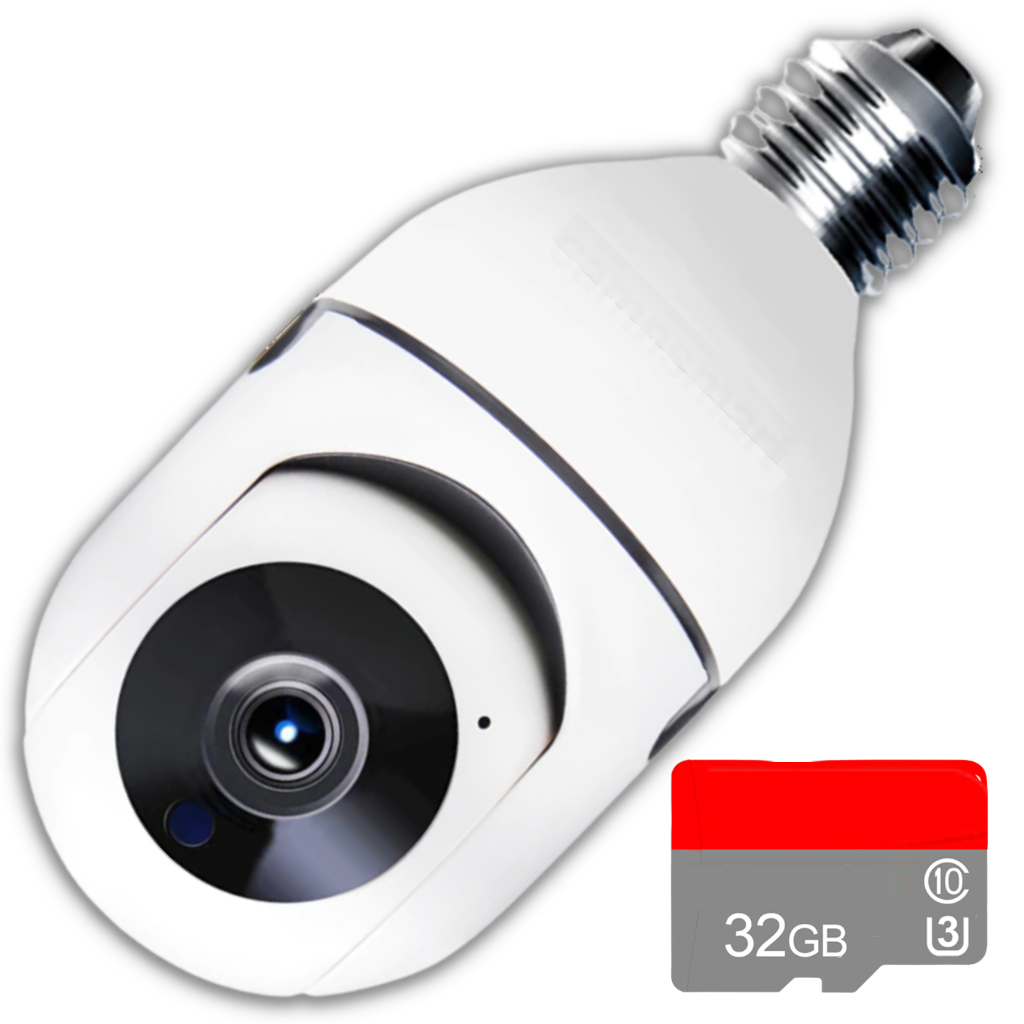 Ampoule intelligente avec caméra de surveillance -2MP 32G/ - Ozerty