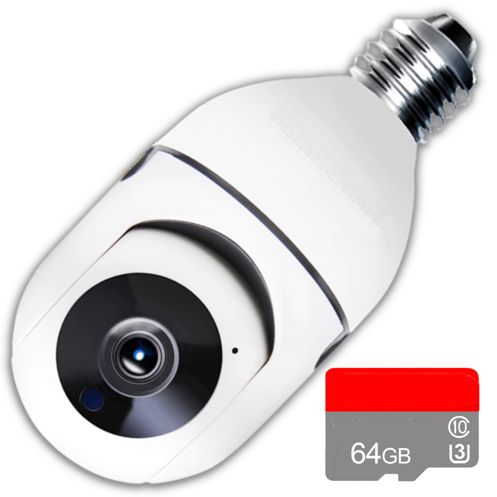 Ampoule intelligente avec caméra de surveillance -2MP 64G/ - Ozerty