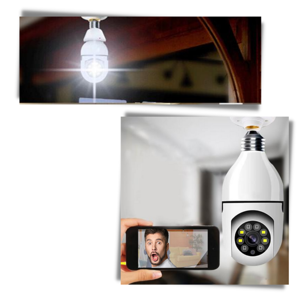 Ampoule intelligente avec caméra de surveillance - Ozerty