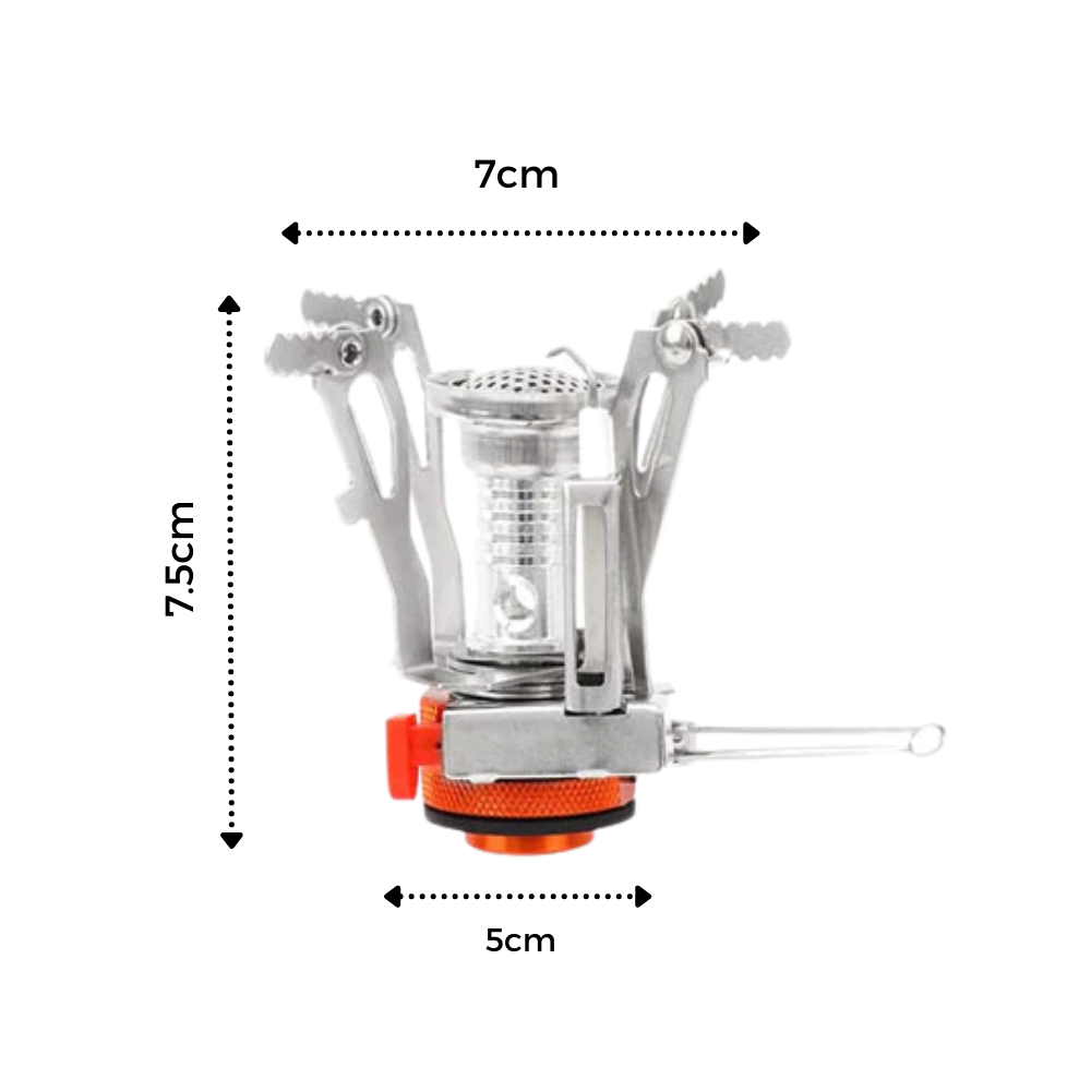 Mini réchaud de camping à gaz avec brûleur - Ozerty