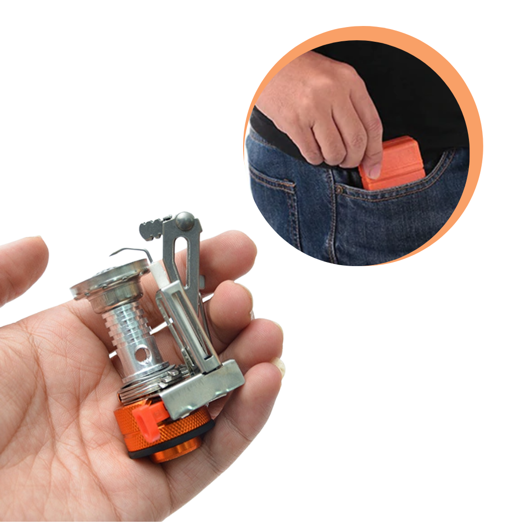 Mini réchaud de camping à gaz avec brûleur - Ozerty