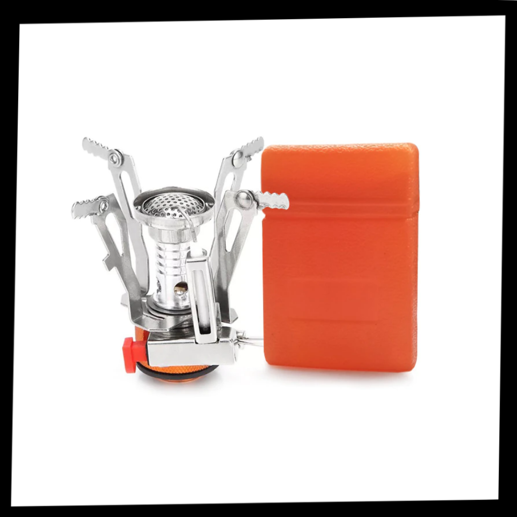 Mini réchaud de camping à gaz avec brûleur - Ozerty