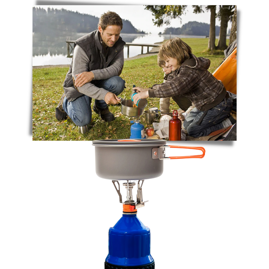 Mini réchaud de camping à gaz avec brûleur - Ozerty