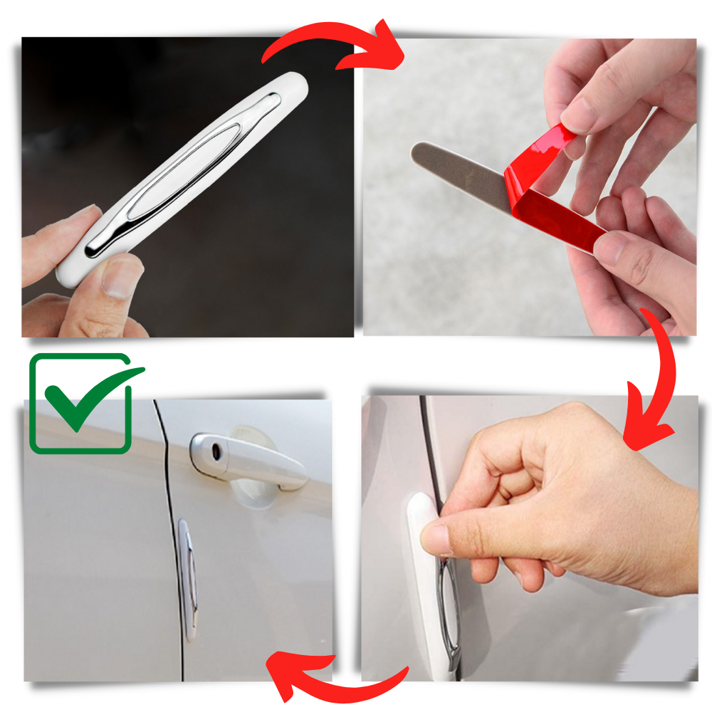 Pack de 4 bandes de protection pour portières de voiture - Ozerty
