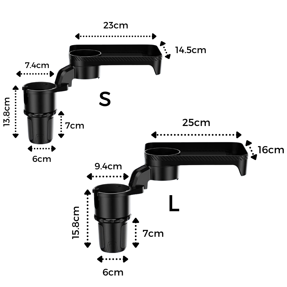 Porte-gobelet avec plateau rotatif pour voiture - Ozerty