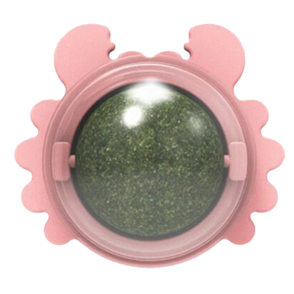 Jouet boule de menthe rotative pour chat -Rose/   - Ozerty