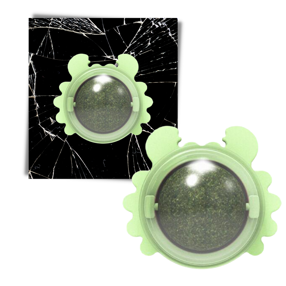 Jouet boule de menthe rotative pour chat - Ozerty